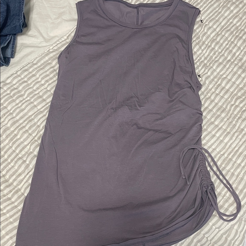 Sleeveless Ruched Side Tank Top